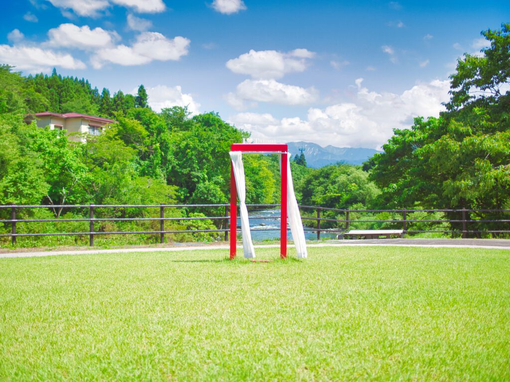 道の駅胎内　赤い入口